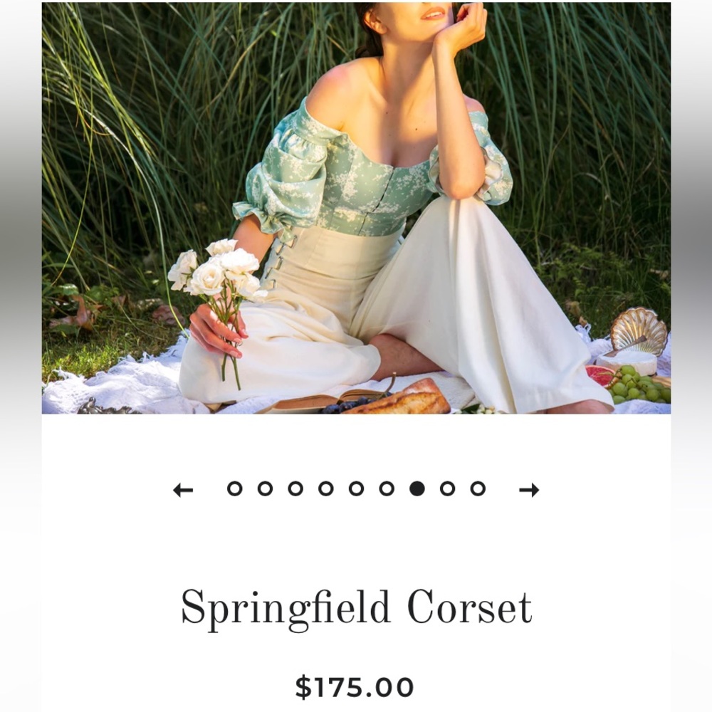 NWT Jill Renee Springfield Corset Bustier floral print cottagecore blouse top - Picture 2 of 15